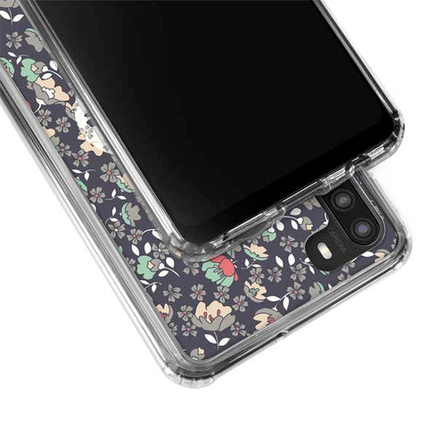 Floral Heart Galaxy A21 Clear Case