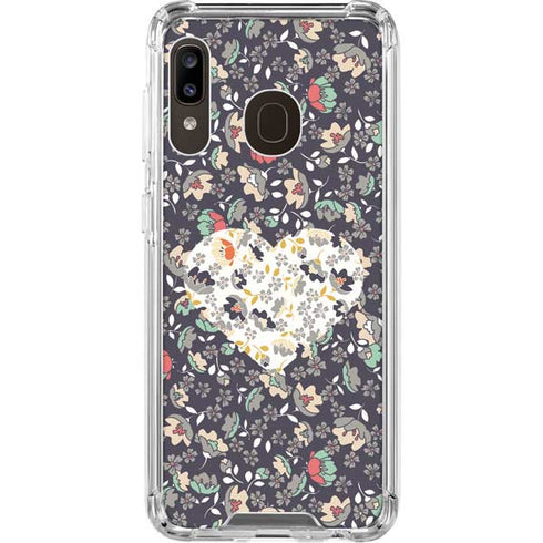 Floral Heart Galaxy A30 Clear Case