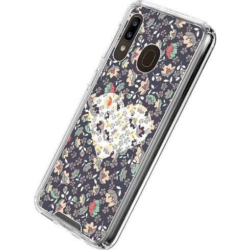 Floral Heart Galaxy A30 Clear Case