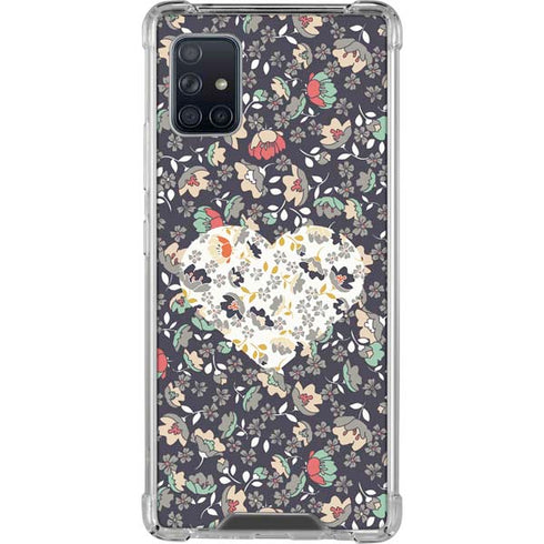 Floral Heart Galaxy A51 5G Clear Case
