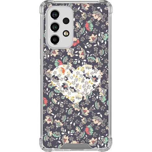 Floral Heart Galaxy A53 5G Clear Case