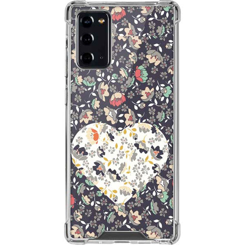 Floral Heart Galaxy Note20 5G Clear Case