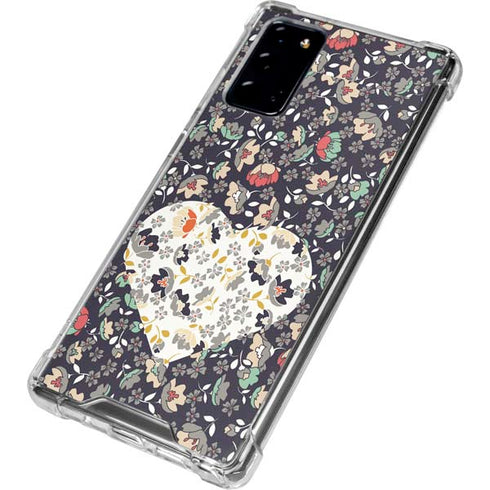 Floral Heart Galaxy Note20 5G Clear Case