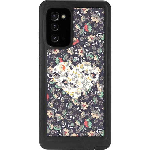 Floral Heart Galaxy Note20 5G Waterproof Case