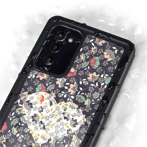 Floral Heart Galaxy Note20 5G Waterproof Case
