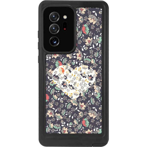 Floral Heart Galaxy Note20 Ultra 5G Waterproof Case