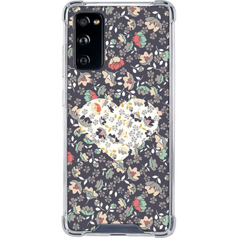 Floral Heart Galaxy S20 FE Clear Case