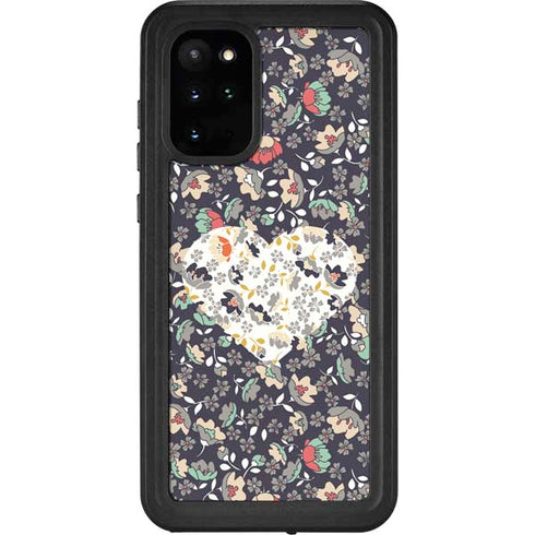 Floral Heart Galaxy S20 Plus Waterproof Case