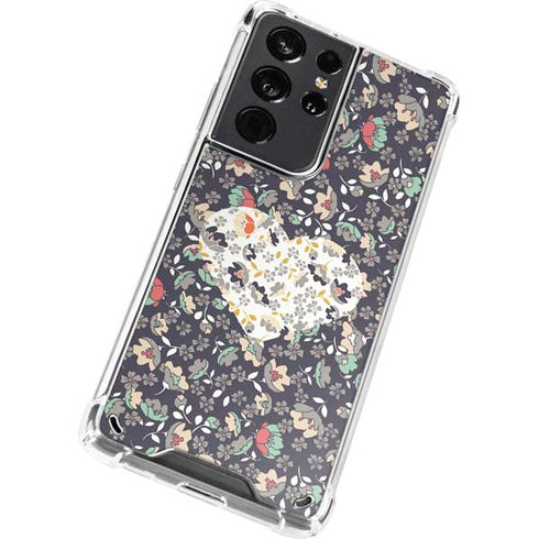 Floral Heart Galaxy S21 Ultra 5G Clear Case