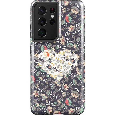 Floral Heart Galaxy S21 Ultra 5G Pro Case