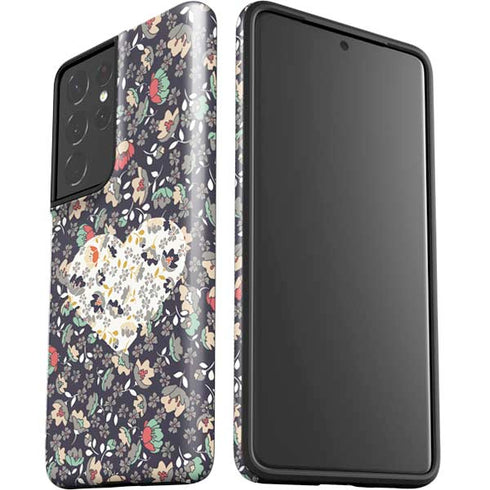 Floral Heart Galaxy S21 Ultra 5G Pro Case