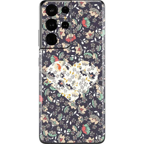 Floral Heart Galaxy S21 Ultra 5G Skin