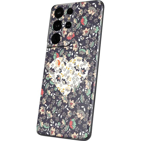 Floral Heart Galaxy S21 Ultra 5G Skin