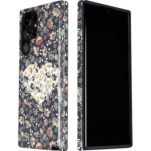 Floral Heart Galaxy S22 Ultra Pro Case