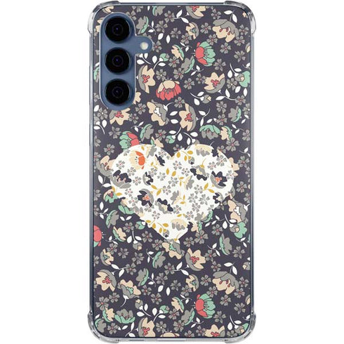 Floral Heart Galaxy S24 Clear Case