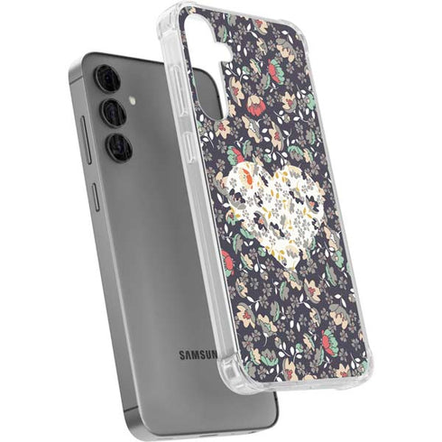 Floral Heart Galaxy S24 Plus Clear Case