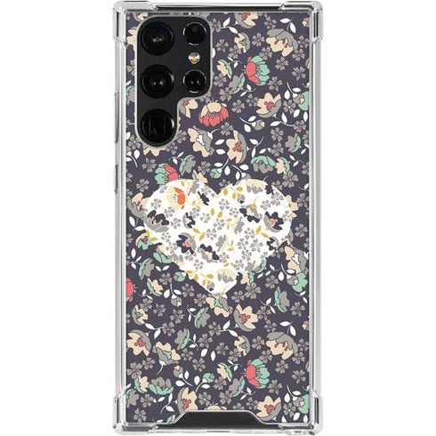 Floral Heart Galaxy S24 Ultra Clear Case