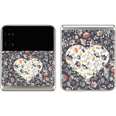 Floral Heart Galaxy Z Flip3 5G Skin