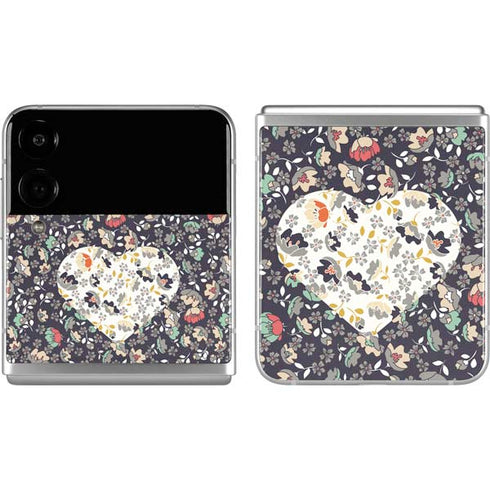 Floral Heart Galaxy Z Flip4 5G Skin