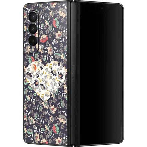 Floral Heart Galaxy Z Fold3 5G Skin