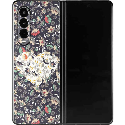 Floral Heart Galaxy Z Fold3 5G Skin