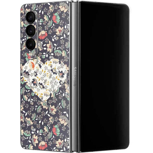 Floral Heart Galaxy Z Fold4 5G Skin