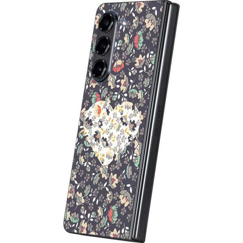 Floral Heart Galaxy Z Fold5 5G Skin