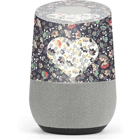 Floral Heart Google Home Skin