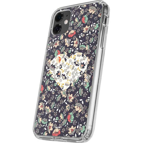Floral Heart iPhone 11 Clear Case