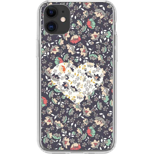 Floral Heart iPhone 11 Clear Case