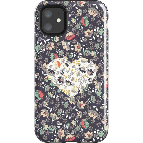 Floral Heart iPhone 11 Impact Case