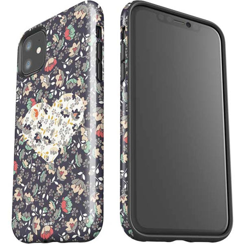 Floral Heart iPhone 11 Impact Case