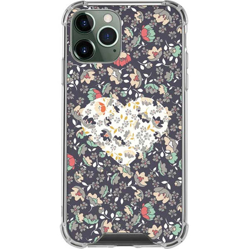 Floral Heart iPhone 11 Pro Max Clear Case