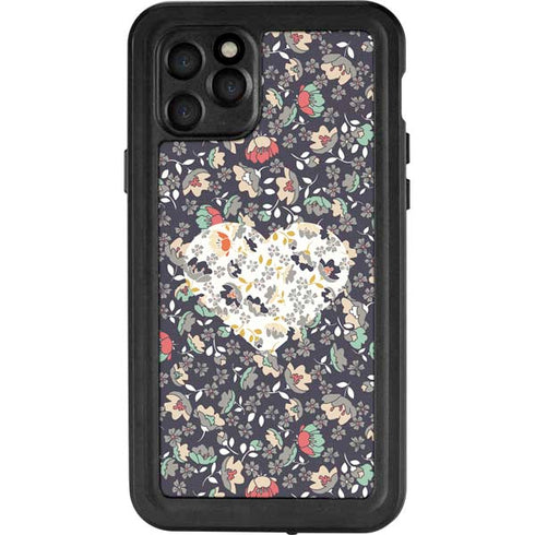 Floral Heart iPhone 11 Pro Waterproof Case