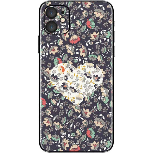 Floral Heart iPhone 11 Skin