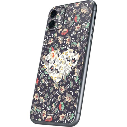Floral Heart iPhone 11 Skin