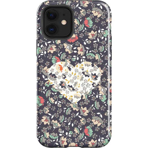Floral Heart iPhone 12 Impact Case