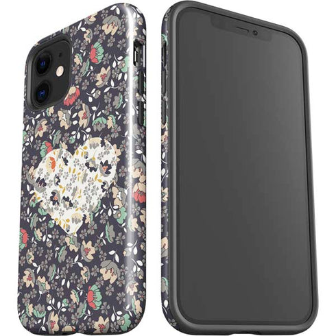 Floral Heart iPhone 12 Impact Case