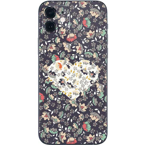 Floral Heart iPhone 12 Mini Skin