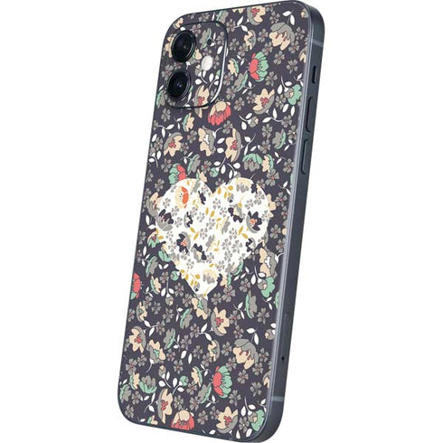 Floral Heart iPhone 12 Mini Skin