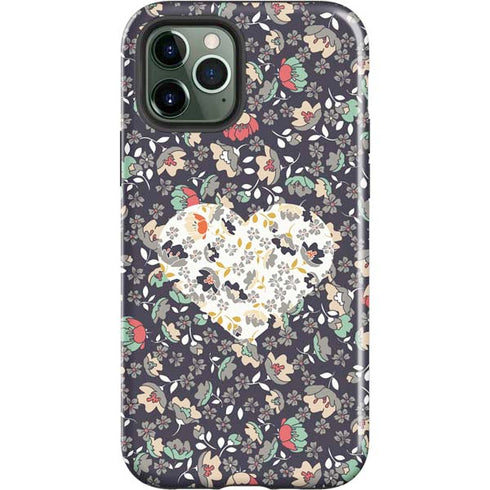 Floral Heart iPhone 12 Pro Impact Case