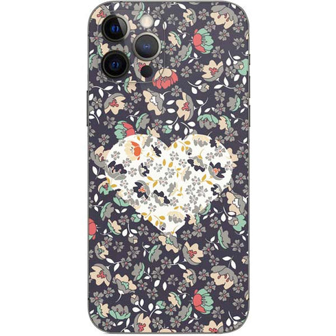 Floral Heart iPhone 12 Pro Skin