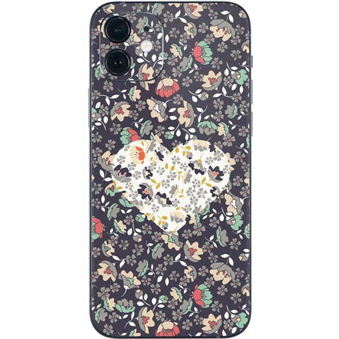 Floral Heart iPhone 12 Skin