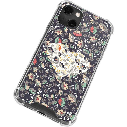 Floral Heart iPhone 13 Mini Clear Case