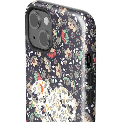 Floral Heart iPhone 14 Plus Impact Case