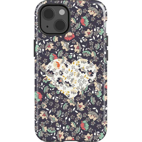 Floral Heart iPhone 14 Impact Case