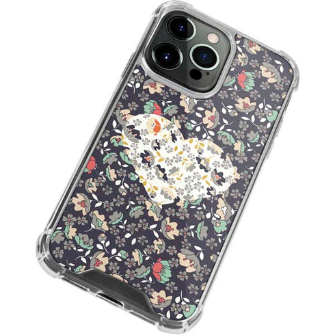 Floral Heart iPhone 15 Pro Max Clear Case