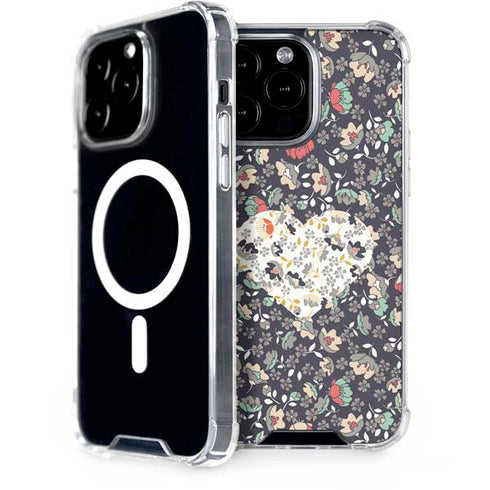 Floral Heart iPhone 14 Pro Max MagSafe Case