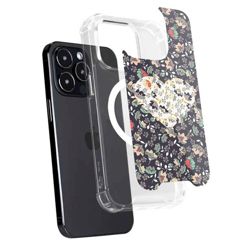Floral Heart iPhone 15 Pro Max MagSafe Case