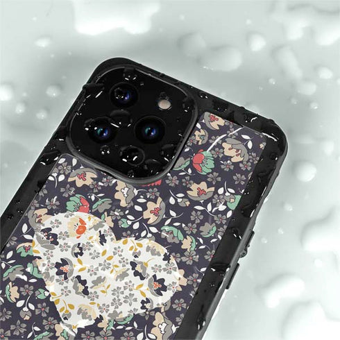 Floral Heart iPhone 14 Pro Max Waterproof Case
